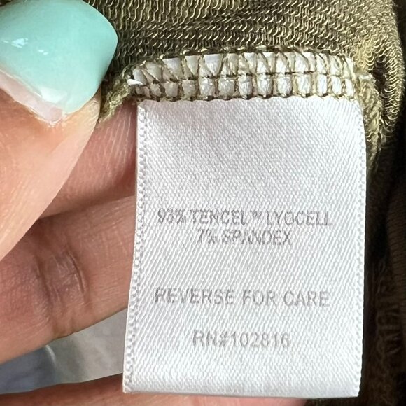 🟣🟣🟣 Garnett Hill Women's Size Small Green Perfect Travel Relaxed Fit Pants - Picture 8 of 8